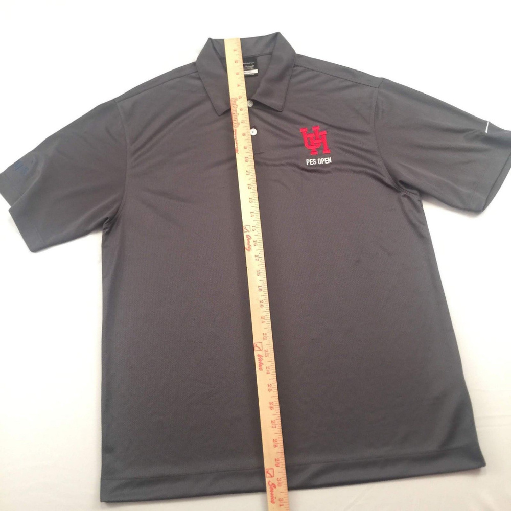 Nike Golf Mens Dri Fit Polo Shirt U of H Size M - Picture 7 of 7